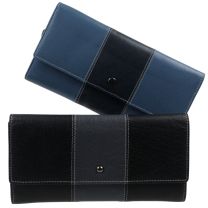 Ladies Long Flap Over Purse Wallet Top Quality Leather By Golunski