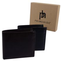 PrimeHide Mens Leather Ricco Bi-Fold Flap Wallet