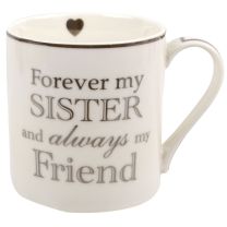 Heart To Home Sister White China Mug Cup L&P