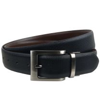 Mens Reversible 1.25" Wide Leather Belt by Mala Leather; Cross Grain Collection 