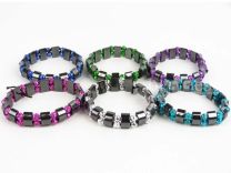 Ladies Girls Hematite Stretchy Bracelet Pretty Colours Buy 2 Get 1 FREE 