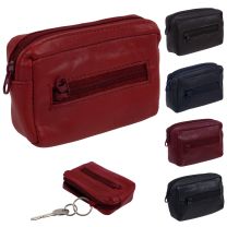 Oakridge Leather Unisex Coin Purse with Key Ring