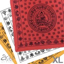 Asita Gift &amp; Home XL Buddha Bandana Cotton Meditation Sanskrit Dharma
