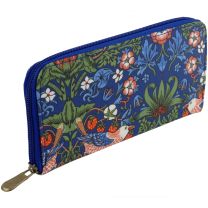 Ladies Purse/Wallet Design William Morris Strawberry Thief  Blue 100% Laminated Canvas