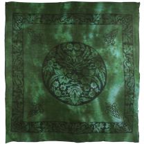 Pickled Moon Green Man Wall Hanging Scarf Harvest Foliage
