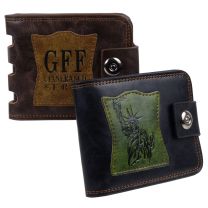 Mens Vegan Leather Bi-Fold Cash & Card Wallet