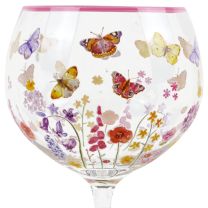 Jennifer Rose Butterfly Garden Copa Gin Glass Flowers Ladybird