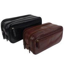 Mens Stylish Top Quality Leather Wash Bag by Visconti; Monza Travel