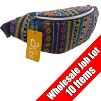 PACK OF 10 Funky Ethnic Style Hippy Bum Bag Fanny Pack Raves Festivals 