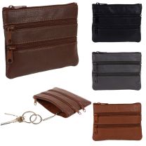 Oakridge Leather Mens or Womens Coin Purse with Keyring