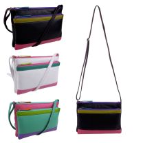 ili Leather Ladies Cross Body Shoulder Bag by Ili New York Colourful Detail 