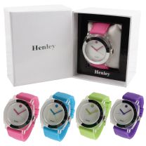 Ladies Henley Fashion Watch Silicone Strap Summer Colours Gift Boxed