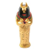 22cm Golden Anubis Sarcophagus Mummy Ancient Egypt 