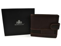 Mens Tri-Fold Buffalo Leather Tab Wallet Coin Section by Rowallan of Scotland Panama Collection
