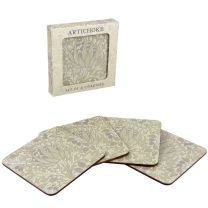 William Morris Set of 4 Coasters Artichoke Design