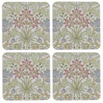 Set of 4 Coasters William Morris Hyacinth Design Gift Boxed