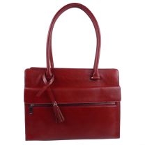 Ladies Italian Vintage Red Leather Shoulder/Work Bag Handbag by Visconti Tote