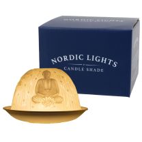 Nordic Light Buddha Candle Shade White Bone Porcelain 