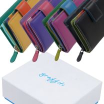 Ladies Small Compact Tab Leather Purse/Wallet by Golunski Graffiti Gift Box