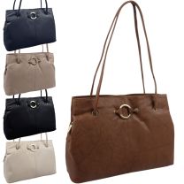 Ladies Classic Leather Versatile Shoulder Handbag by GiGi Stylish