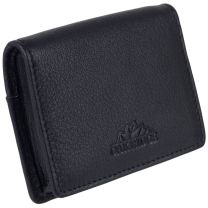 Oakridge Leather Mens Coin Tray Purse Card Black