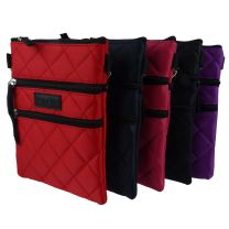Ladies Thin Quilted Look Cross Body Bag by Lorenz Travel Handy Utility Handy