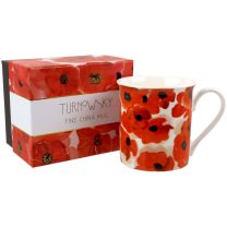 Fine China Mug With Poppy Design Part Of The Turnowsky Collection Gift Boxed