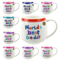 Fine China Worlds Best... Collection MUG/CUP by Leonardo Gift Box Family Friends Birthday