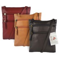 Ladies Leather Classic Cross Body Bag by Visconti in 3 Colours Stylish 