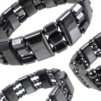 Asita Unisex Magnetic Hematite Stretchy Expandable Bracelet 