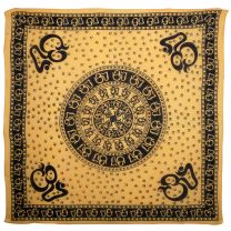 Golden Sacred OM AUM Scarf Wall Hanging Chakra Hindu Buddhist