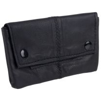 Soft Black Lined Leather Sheep Nappa Tobacco Pouch Rizla Pocket Great value