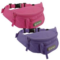 Hi-Tec Girls Kids Canvas Pink Waist BUM BAG Travel Holiday Security Safe