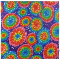 Mens Ladies Psychedelic Psy Colour Burst Tie Dye Bandana Bandanna Trance Goa Hippy 