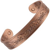 Chunky Copper Bracelet/Bangle Motor Bike 6 Magnets Health Rare Earth NdFeB