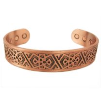 Chunky Copper Magnetic Bracelet/Bangle Inca Design 6 Magnets Health Rare Earth NdFeB