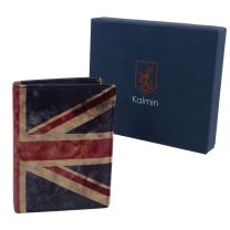 Mala Leather Mens Compact Shirt Wallet Union Jack Kalmin Collection