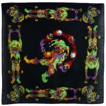 Black Skull Jester Juggling Eight Ball Bandana/ Bandanna Scarf