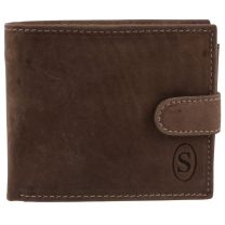 Mens Brown Hunter Leather Wallet Change Pocket Tabbed Savannah - Gift Boxed
