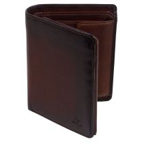 Mens Leather North/South Wallet by Visconti Atelier Collection Burnish Tan