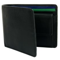 Mens Premium Quality Classic Leather Wallet by Visconti; Bond Collection includes Gift Box