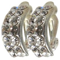 Beautiful Crystal Clip On Earrings A Touch Of Glamour Dainty Pretty Sparkly Stones