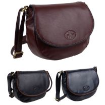 Rowallan of Scotland Ladies Leather Saddle/Shoulder Bag - Savona Collection