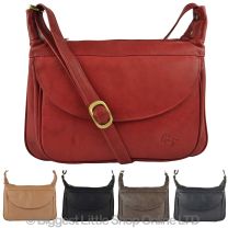 Ladies Leather Cross Body Bag by GiGi Othello Collection Stylish Classic Shape