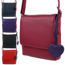 Ladies Leather Small Cross Body Shoulder Bag by Mala; Anishka Collection