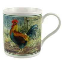 China Rooster Mug/Cup by Cachet Farmyard Collection Cockerel Gift Boxed