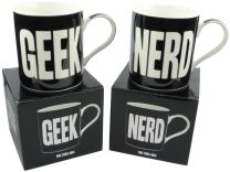 GEEK or NERD Fine China MUG CUP Gift Boxed Present Work Student University