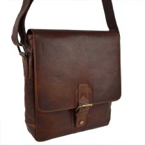 Mens Buffalo Leather North South Cross Body Bag By PrimeHide Shoulder (Rodeo)