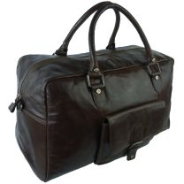 Mens Ladies Buffalo Leather Holdall Bag By Prime Hide Trent Collection (Mahogany)
