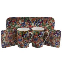 5 Piece Gift Set by The Leonardo Collection William Morris Golden Lily - Red